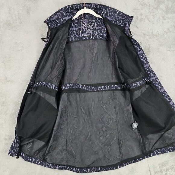 Lucky Brand Jacket Womens M Purple Animal Print Windbreaker Premium Performance - Picture 7 of 10